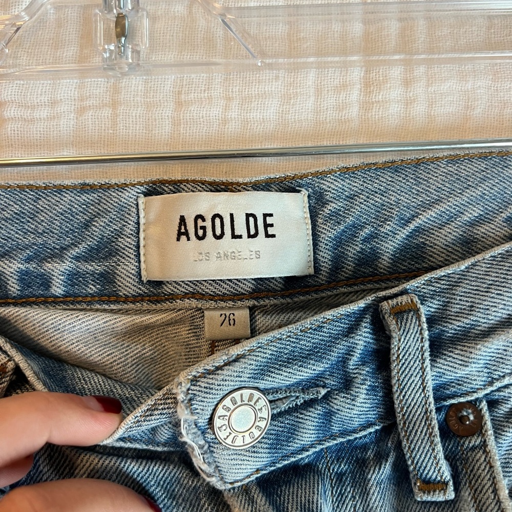 Agolde Straight Leg Ripped Jeans - Picture 3 of 6